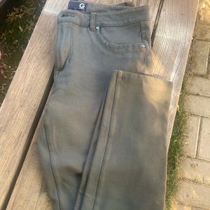 GUESS military green pants, legging like fabric. Mid raise. Ankle length